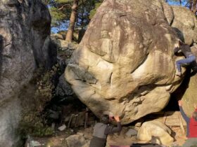 La réunionnaise Oriane Bertone enchaine « Super Tanker », 8B+ à Bleau !