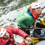 Nina Caprez et Cédric Lachat dans Wogü, une voie de 350m en 8c !